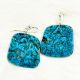 Earrings Square Slap Turquoise