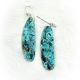 Earrings Skinny Slab Turquoise