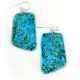 Earrings Slab Rectangle Turquo