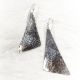 Earrings Triangles SS Hammered