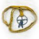 Necklace SS Med Wheel Leather