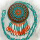 Medallion Aqua/Silver/Orange