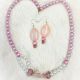 SET Pink Pearl Necklace/Earrin