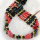 CHOKER Gold/Blk/Maroon