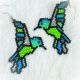 Earrings Hummingbird Green