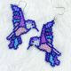 Earrings Hummingbird Purples