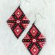 Earrings Diamond Red/Wht/Blk