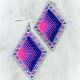 Earrings Diamond Purple&Pink