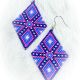 Earrings Diamond White Dots