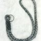 Key Chain Leather Gray Beaded