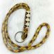 Key Chain Brown Leather & Bead