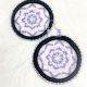 Earrings ROUND Purp&Blk DC