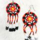 Earrings DC w/ Feathers Beaded