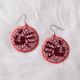 Earrings Medallion MMIW Red