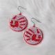 Earrings White&Red MMIR Beaded