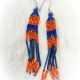 Earrings Shiny Orange & Blue