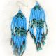 Earrings Tri-Dangle Blu/Gr/Blk