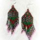 Earrings Deep Purp/Grn Dangle