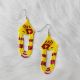 Earrings MMIW YELLOW Beaded