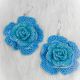 Earrings ROSE Beaded Blue