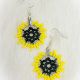 Earrings Small Sunflower Beade