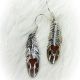 Earrings Feather Pipestone Paw
