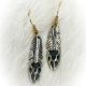 Earrings Feather Black Pipesto