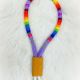 Keychain Purple Multi Beaded