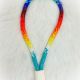 Keychain Teal Multi Beaded