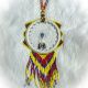 Dream Catcher Yellow Beaded