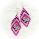 Earrings HotPink Butterfly Gem