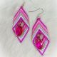 Earrings Purples w/ Cross Gem