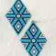 Earrings Deep Teal Diamond Bea