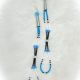 Earrings Deep Teal Wht Beaded