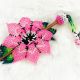 HAIR Pink Flower beaded