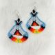 Earrings Tipi Blue Loops Beade