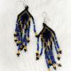 Earrings Blk/Gold 9 Row
