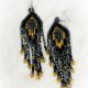 Earrings Charcoal Gold 9 Row