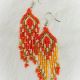 Earrings Orange White Gold 9R
