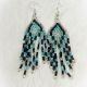 Earrings Blues & Clear 9 Row