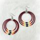 Earrings Plum 3 Hoops