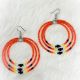 Earrings Shiny Orange 3 Hoops