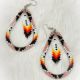 Earrings Pink Tear Drop Beaded