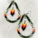 Earrings Green Tear Drop