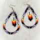 Earrings Purple Tear Drop