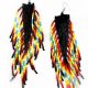 Earrings Black Triangle Multic