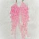 Earrings Pinks 11 Row Beaded