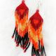 Earrings Shiny red/Or/Gold/Blk