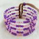 Bracelet 5 Layer Beaded Purple