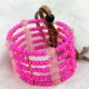 Bracelet Hot Pink 5 Layer Bead